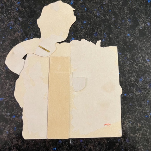 Vintage Valentine Mechanical “SHAKING HANDS” Carrington Die Cut 1940s - Picture 2 of 2